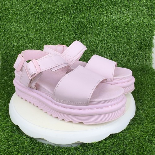 Dr. Martens Voss Mono Damen-Lederriemchensandalen Größe 7 pink