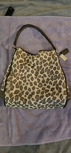 Vintage Coach Pocketbook Bag Leopardenmuster