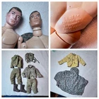 VIntage 1964 GI Joe 2 Doll Figure Lot Hasbro Patent Pending Scar Face w/ Clothss