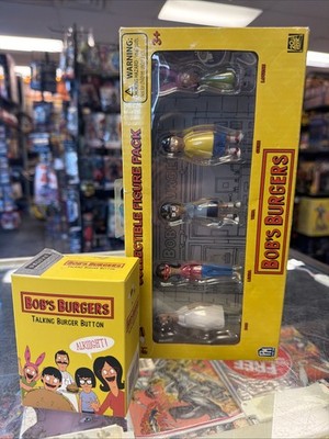 Bob's Burgers Collectible Figure Pack Series 1 Brand New + Talking Burger Button