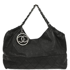 Chanel Black Calfskin Coco Cabas Handbag 136021