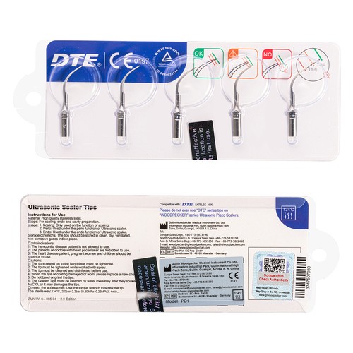 5 x Scaler piezoelettrico ad ultrasuoni dentale punte endo periodo adatte a manipolo DTE SATELEC ty - Foto 3 di 11