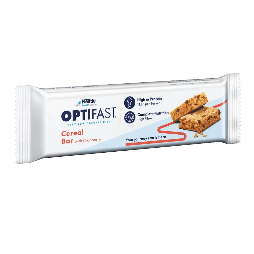 OPTIFAST VLCD 6 x 65g (390g) Bars - Cereal with Cranberry Flavour [NEW RECIPE] - Image 4 of 4