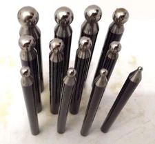 12pc Set Delux Dapping Punches Hardened Steel Mirror Polished