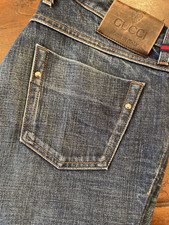 Gucci Blue Jeans IN Denim Cotton Blue Délavé Size 52 It