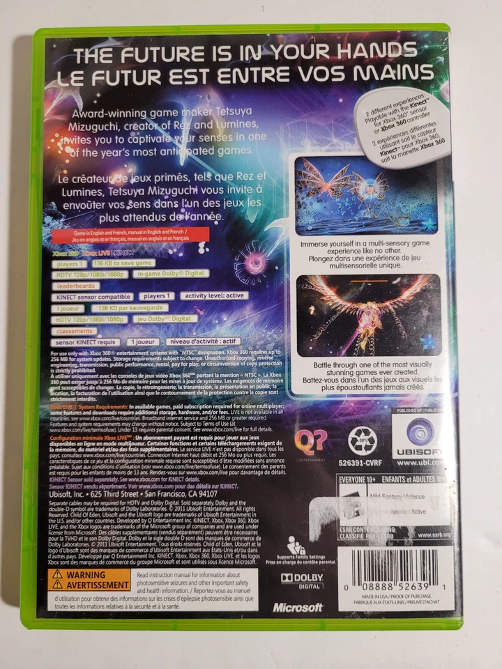 Child of Eden (Microsoft Xbox 360, 2011) Complete and Tested - Image 2 of 4