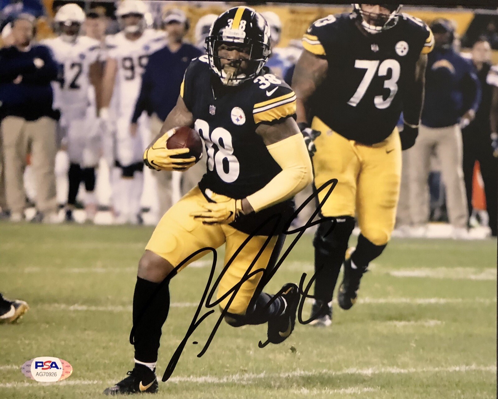 Jaylen Samuels Signed Autographed Pittsburgh Steelers 8x10 Photo Psa/Dna 