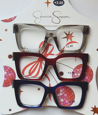 JESSICA SIMPSON 3 PACK SET PREMIUM READING GLASSES READERS 3.00 NEW AUTHENTIC
