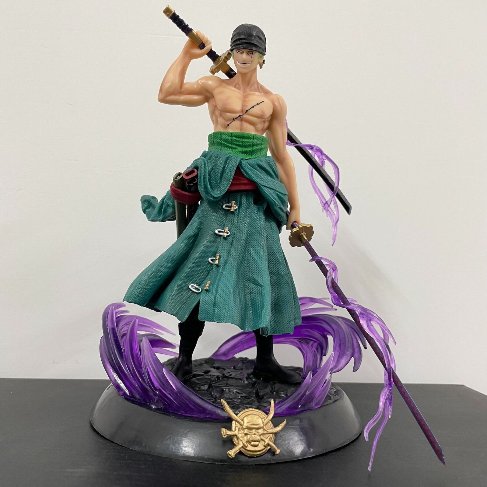 Anime One Piece Roronoa Zoro Santōryū PVC Figure Statue NEW NO BOX 20.5CM