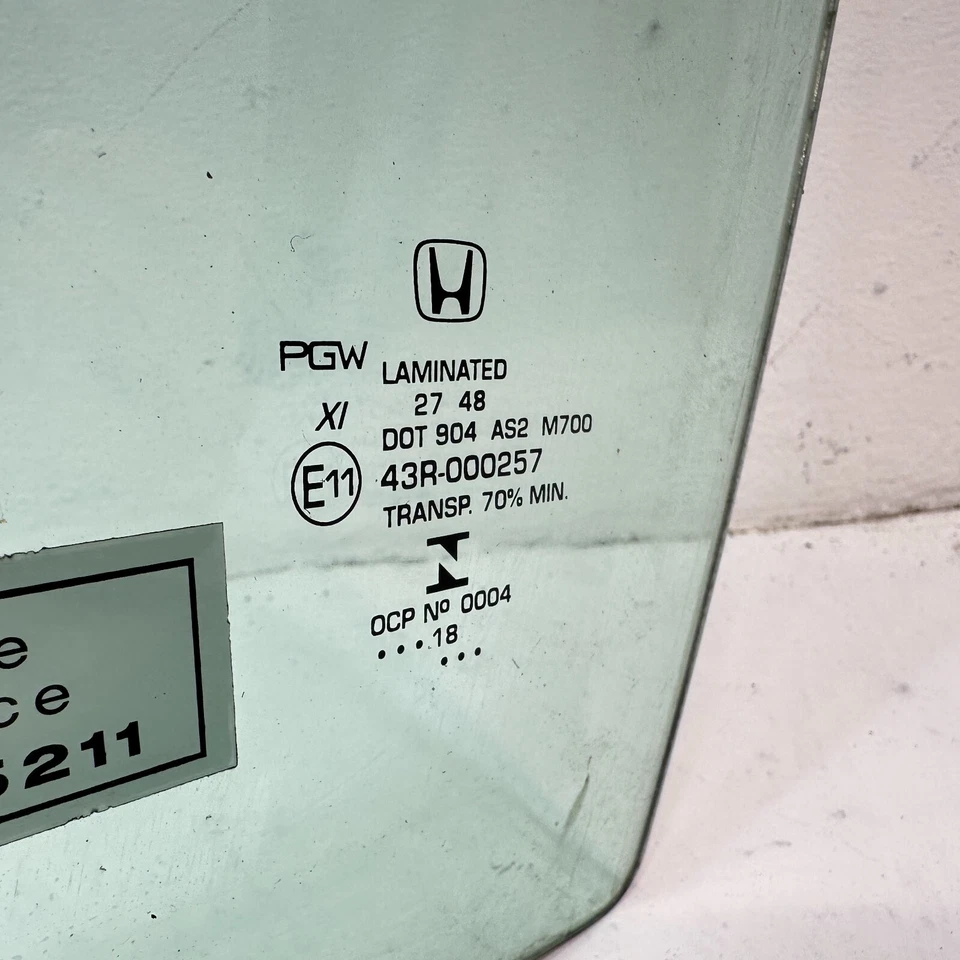 Vidrio puerta izquierda conductor delantero Honda Accord 2018-2024 fabricante de equipos originales Foto 4 de 4