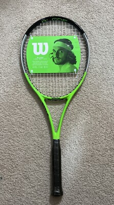 Wilson Blade Feel RXT 105 Adult Tennis Racket - Green, Grey Size 3 | 4 3/8'' Grip