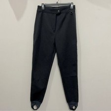 Vintage Stirrup Ski Pants Black Ladies Sz 12 Long Wool Blend Tall Outdoor