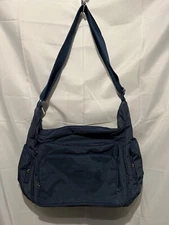KAIERWOKE Crossbody Handbag Nylon Anti Theft Casual Multi Zipper Blue Duffel Bag