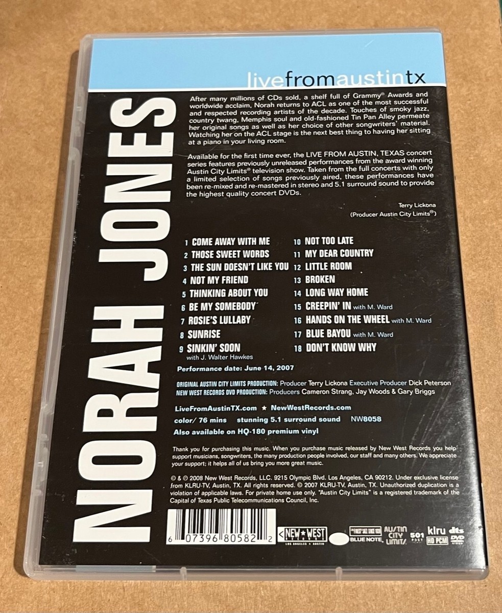 LP盤 NORAH JONES - LIVE FROM AUSTIN TEXAS Amazon.com: Live From Austin, TX : Norah Jones: Movies & TV
