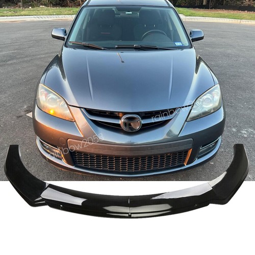 Gloss Black Front Bumper Lip Spoiler Splitter Body Kit For Mazda 3 Sedan Axela