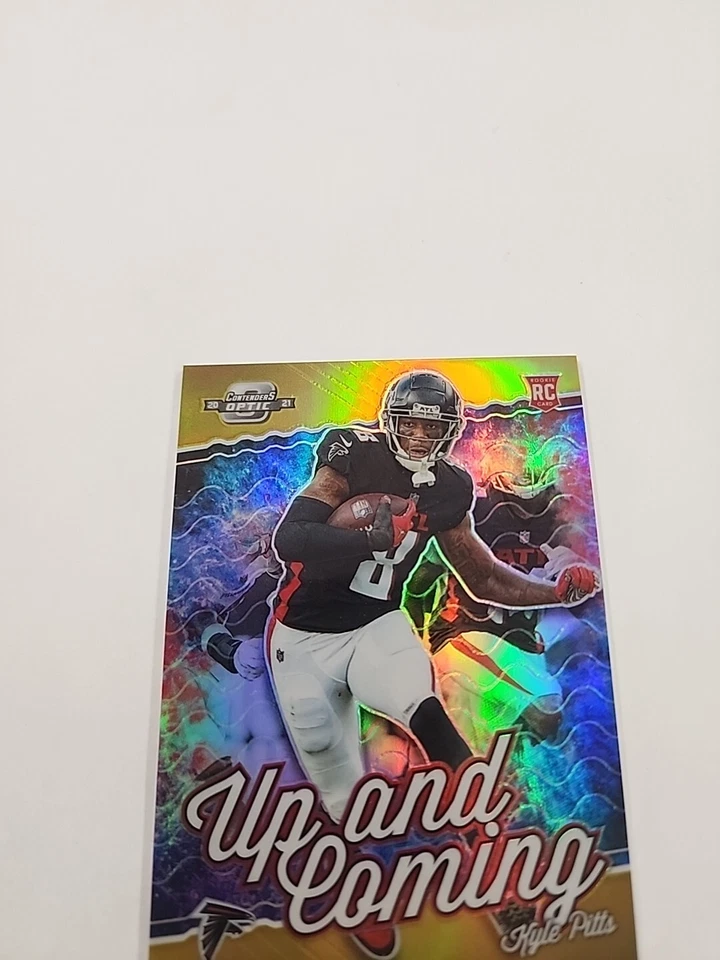 2021 Panini Contenders Optic Gold Prizm Kyle Pitts RC Up Coming 3/10 {ZB} - Image 3 of 4