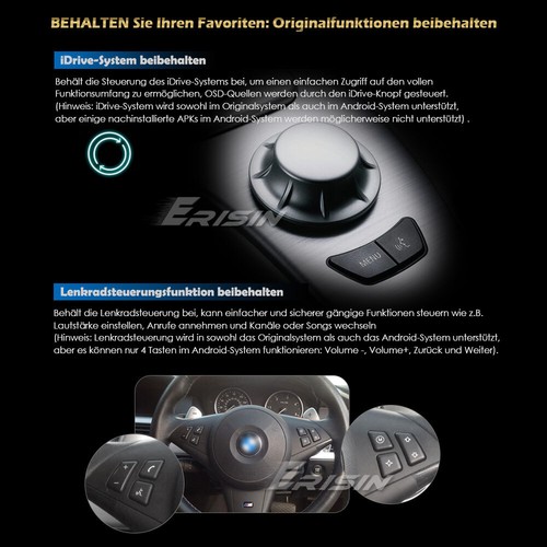 8.8" Android 13 Autoradio GPS 4G BMW 3er E90 E91 E92 E93 5er E60 E61 E63 E64 CCC - Bild 7 von 19