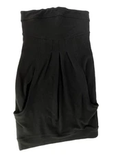 MODA INTERNATIONAL Womens Strapless Blouse SIZE S Black Cotton Modal Spandex 