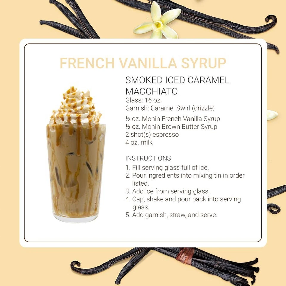 Monin французский ванильный сироп (750 мл), H-французская ваниль - Изображение 4 из 4