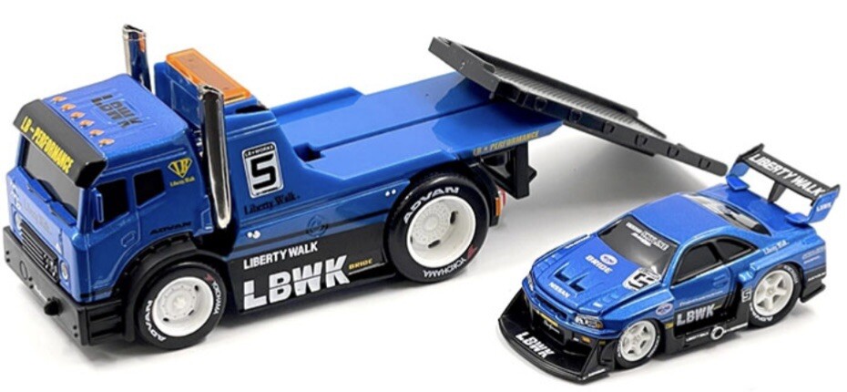 MUSCLE MACHINES JDM FLATBED & LBWK 1999 NISSAN SKYLINE GT-R R34 1