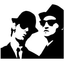 Blues Brothers Black Graphic Decal Car Truck Window laptop notebook Tablet