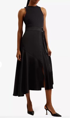 ted baker asymmetric dress Wiiloww belted-waist asymmetric-hem stretch-jersey Maxi Size 1 a tie v Col Grp Seas: S-S LA BADOULE LOOK 18 US Size:US14