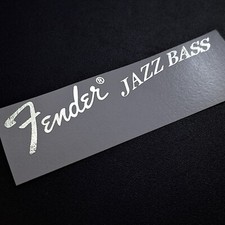 Jazz Bass Headstock Waterslide Decal for Bass Solid Metallic Silver NEW