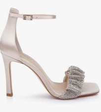 Jewel Badgley Mischka Ridley Bejeweled Stiletto 4  High Heels Shoes SZ 6 Worn 1x