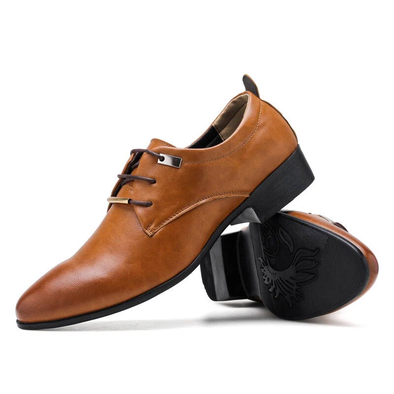 Mens Fashion Dress Business Shoes Lace Up Formal Wedding Party Pointy Toe New