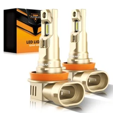 AUXBEAM Canbus H11 LED Headlight Low Beam Bulb Super Bright 6000K Free Return 2X