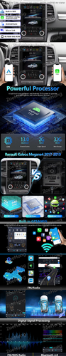 For Renualt Koleos Megane 4 2017-2019 9.7'' Android 13 GPS Stereo CarPlay BT MP5 - Picture 14 of 16
