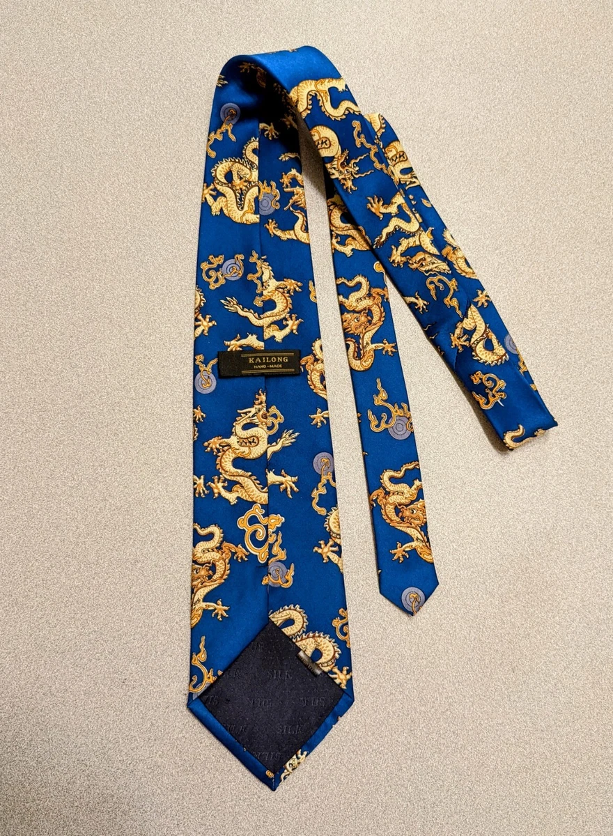 KAILONG Men's Neck Tie Handmade Dragon 100% Silk Neck Tie | eBay