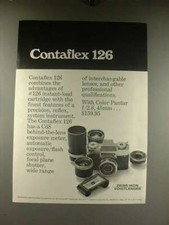 1968 Zeiss Ikon Contaflex 126 Camera Ad 