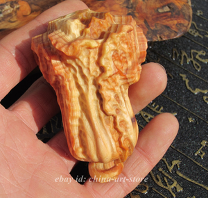 Chinese Amber Wood Translucent Red Pinewood Carving Teapot/Animal/Monk
