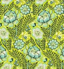 Tula Pink Free Spirit Animal Petal Heads Sunkiss Green Fabric 18” X 44” BTHY 