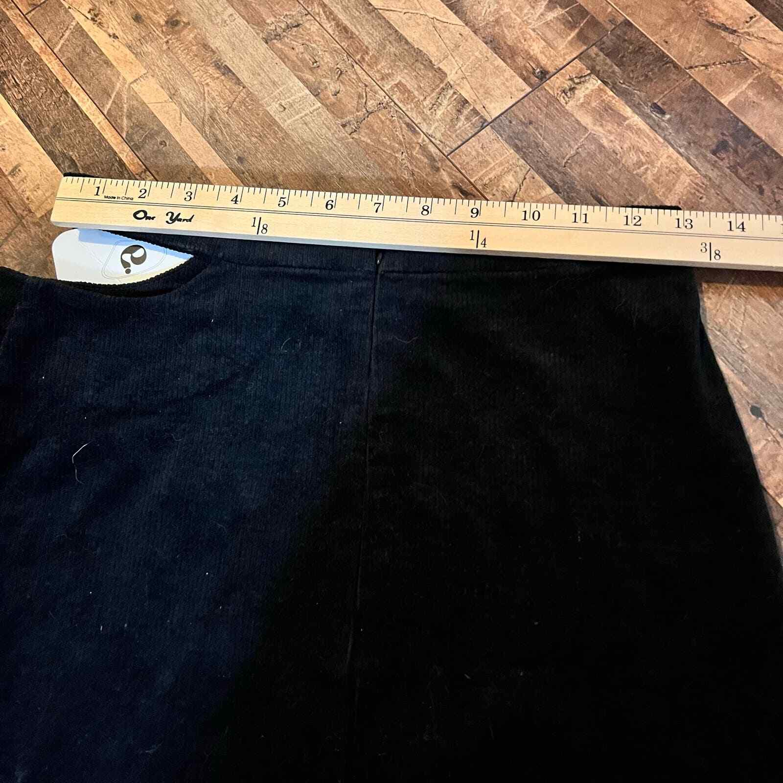 Elodie Black Corduroy Mini Skirt Womens Size M Cotton Blend New with Tags