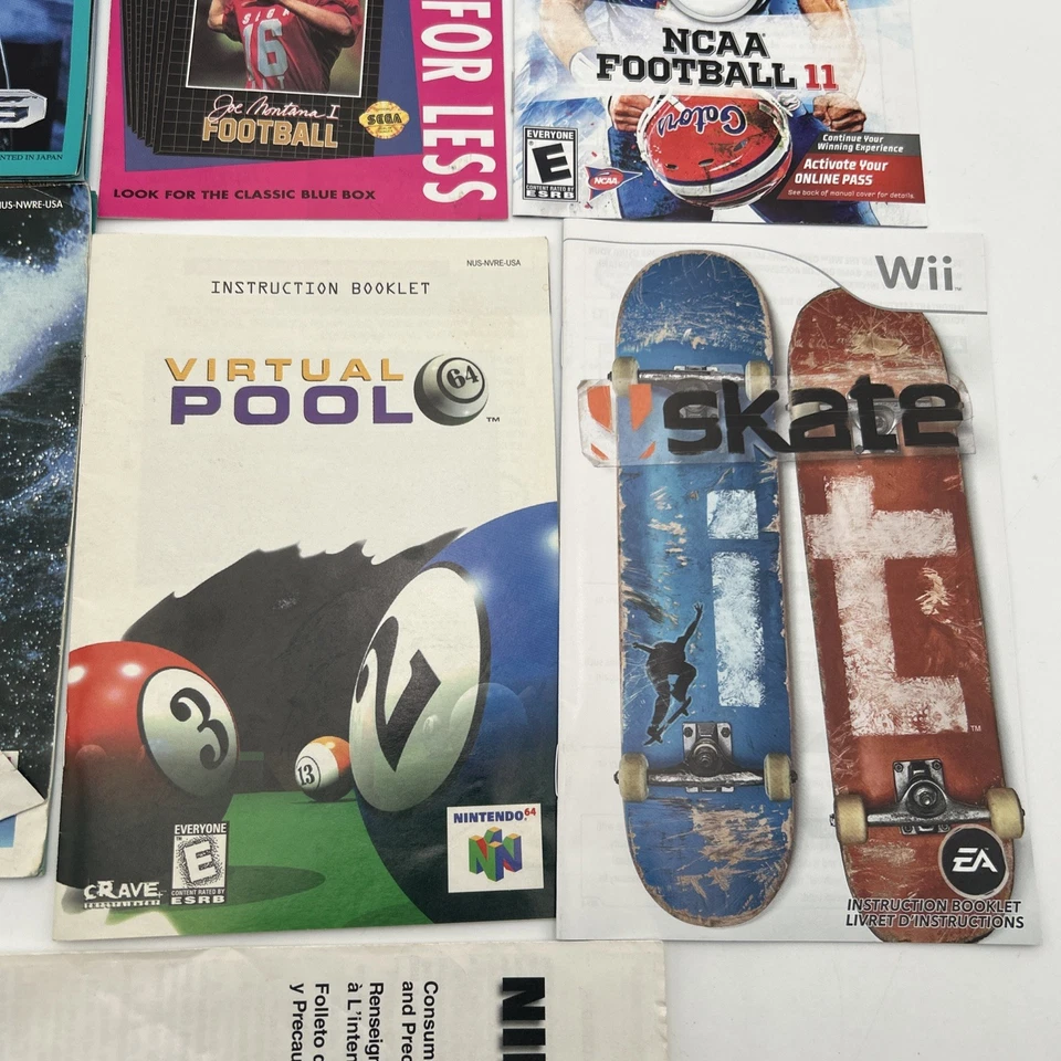 Misc. Lot Of Manuals And Inserts Sega Nintendo N64 Xbox 360 EA Sports Wii GUC - Image 4 of 4