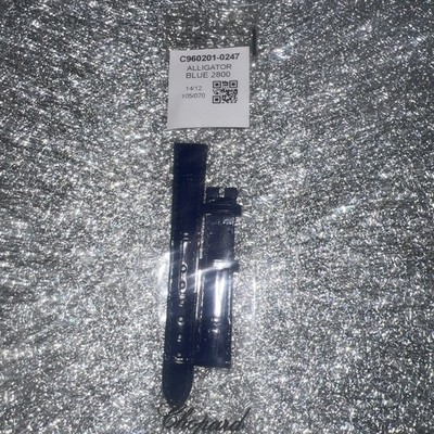 Chopard 14mm x 12mm Blue Alligator Watch Band Strap 105/70