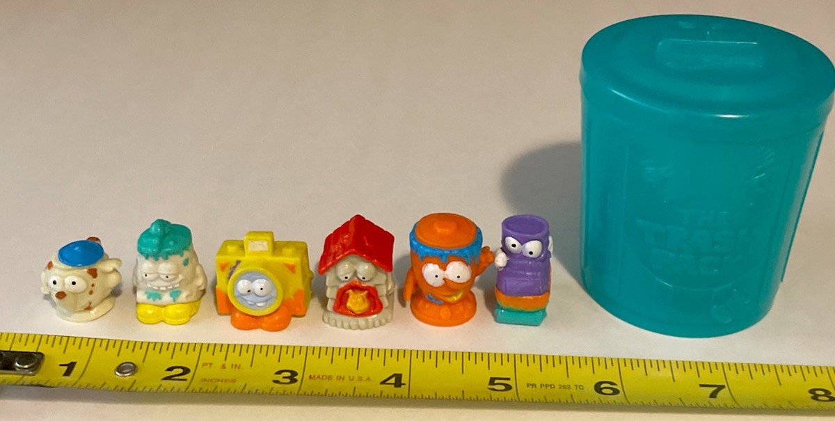 The Trash Pack Series 3 ~ Figures W/Bin Set Of 7~ Hard Rubbish