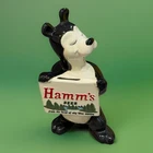 Rare 1950s Red Wing Pottery Hamm's Beer Bear Coin Bank 12” NO CRACKS
