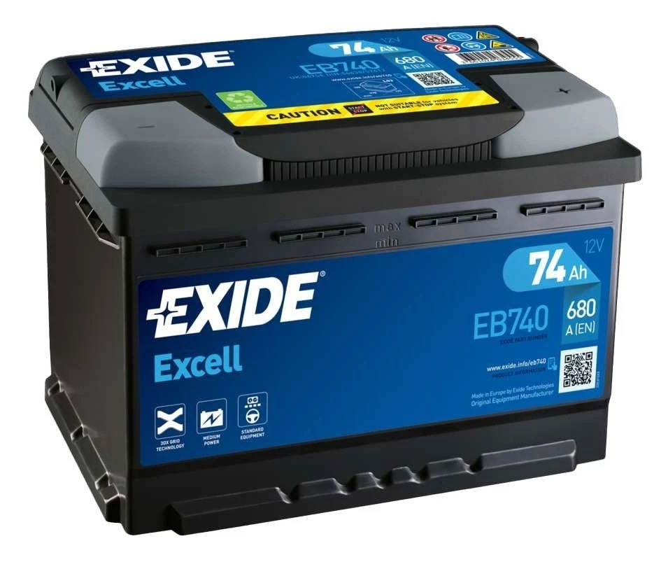 Battery fits SAAB 9-5 9000 9-7 9-3 Exide 067 680A 74Ah 4Yr Warranty New - Image 2 of 4