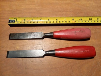 2 Vintage Footprint 3/4'' festere Meißel Ex Vint Zustand