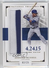 2016 Panini National Treasures Game Dated Prime 2/25 Addison Russell #GD-AR 03rx