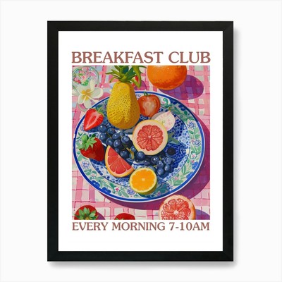 Breakfast Club Obstsalat 2 Kunst Pr gerahmtes Wandbild Poster Leinwanddruck Bild