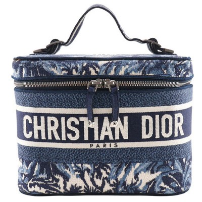Dior Travel Vanity Handbag Canvas White 2021 Women's #NB1264