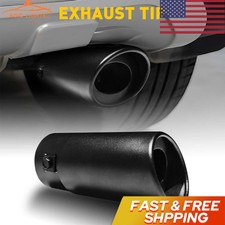 Black Rear Exhaust Tail Pipe Muffler Tip Car Stainless Replace Accessories Steel
