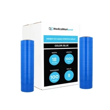 Blue VCI Hand Stretch Corrosion Protection Film 18" x 1500' 100 Gauge 8 Rls