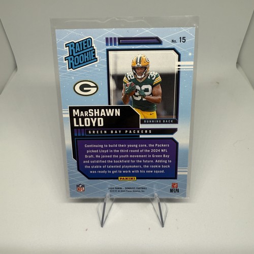 2024 Donruss #15 MarShawn Lloyd Rated Rookies Retro 4518 - Picture 2 of 2