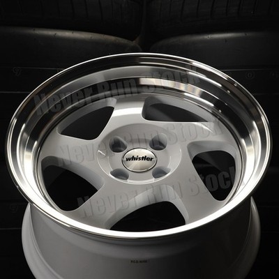 WHISTLER KR1 16x8 4x100 20 OFFSET WHITE MACHINE LIP 5 SPOKES SPORT