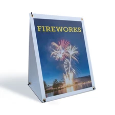 Fireworks A-Frame Sidewalk Sign Seasonal Celebrations Holiday Fun Big Sales